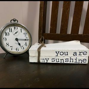 Farmhouse style vintage printed books